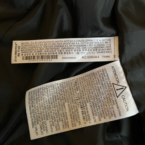 Zara Faux Leather Biker Jacket Size Large - Picture 5 of 6